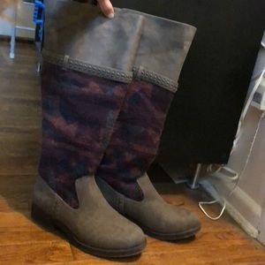 Madden Girl Brown and wool knee high boots
